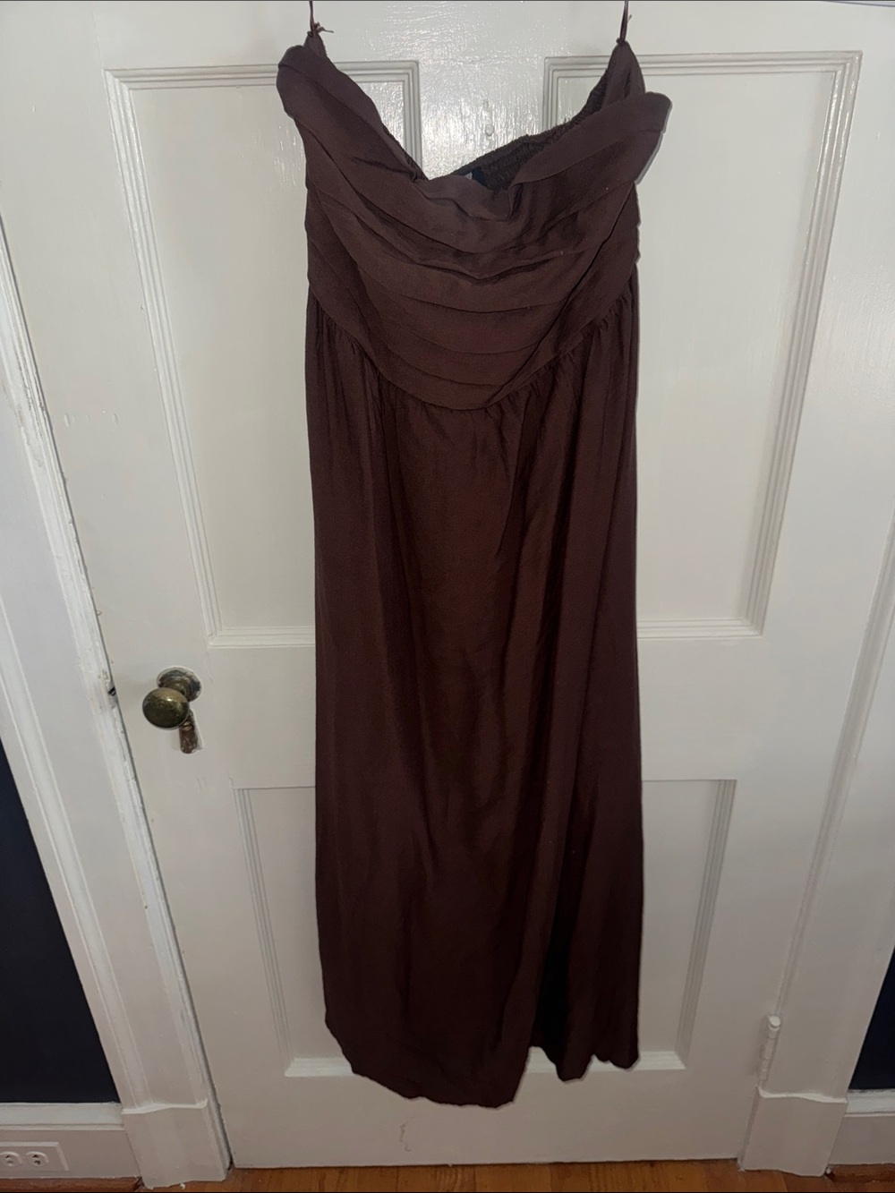 Workshop Republic Clothing Brown Strapless Maxi Dress